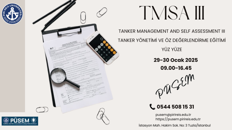 TMSA III-Tanker Yönetimi ve Öz Değerlendirme Eğitimi