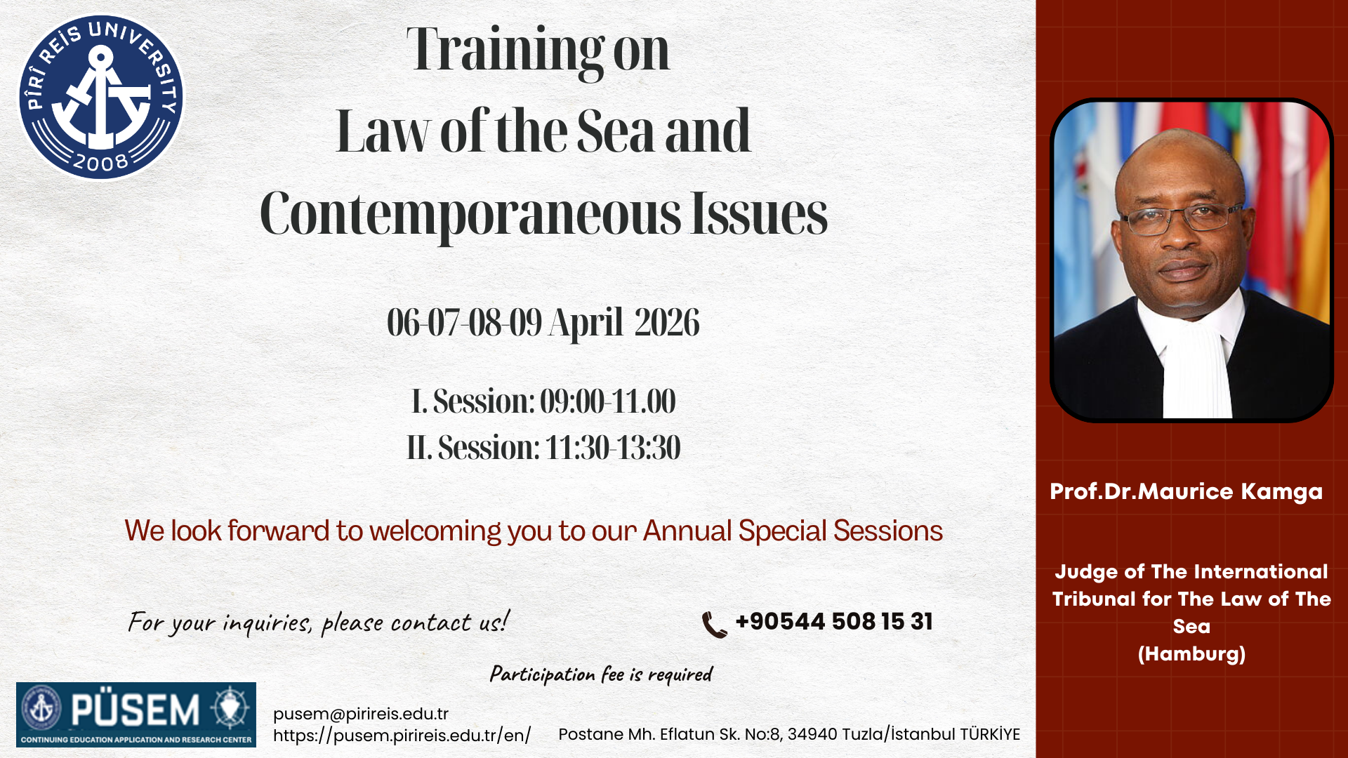 Training on Law of the Sea and Contemporaneous Issues