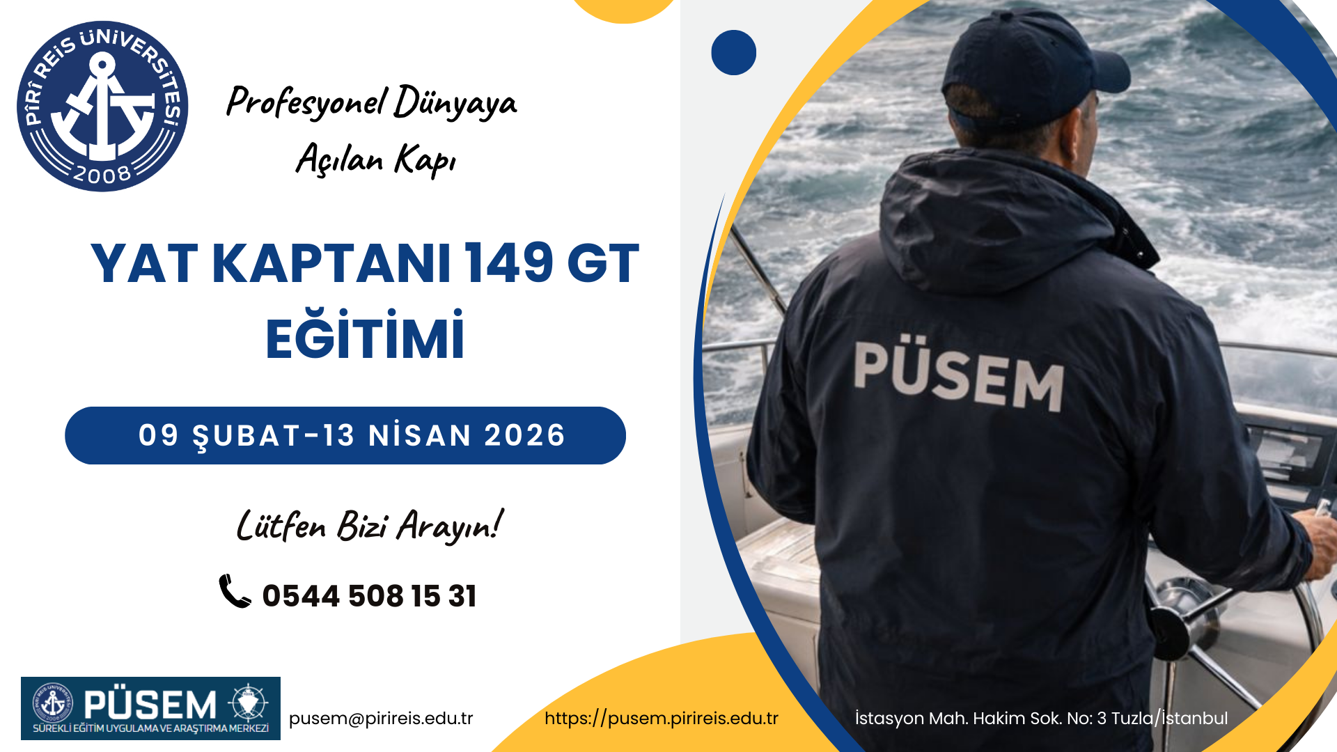 Yat Kaptanı 149 GT Eğitimi