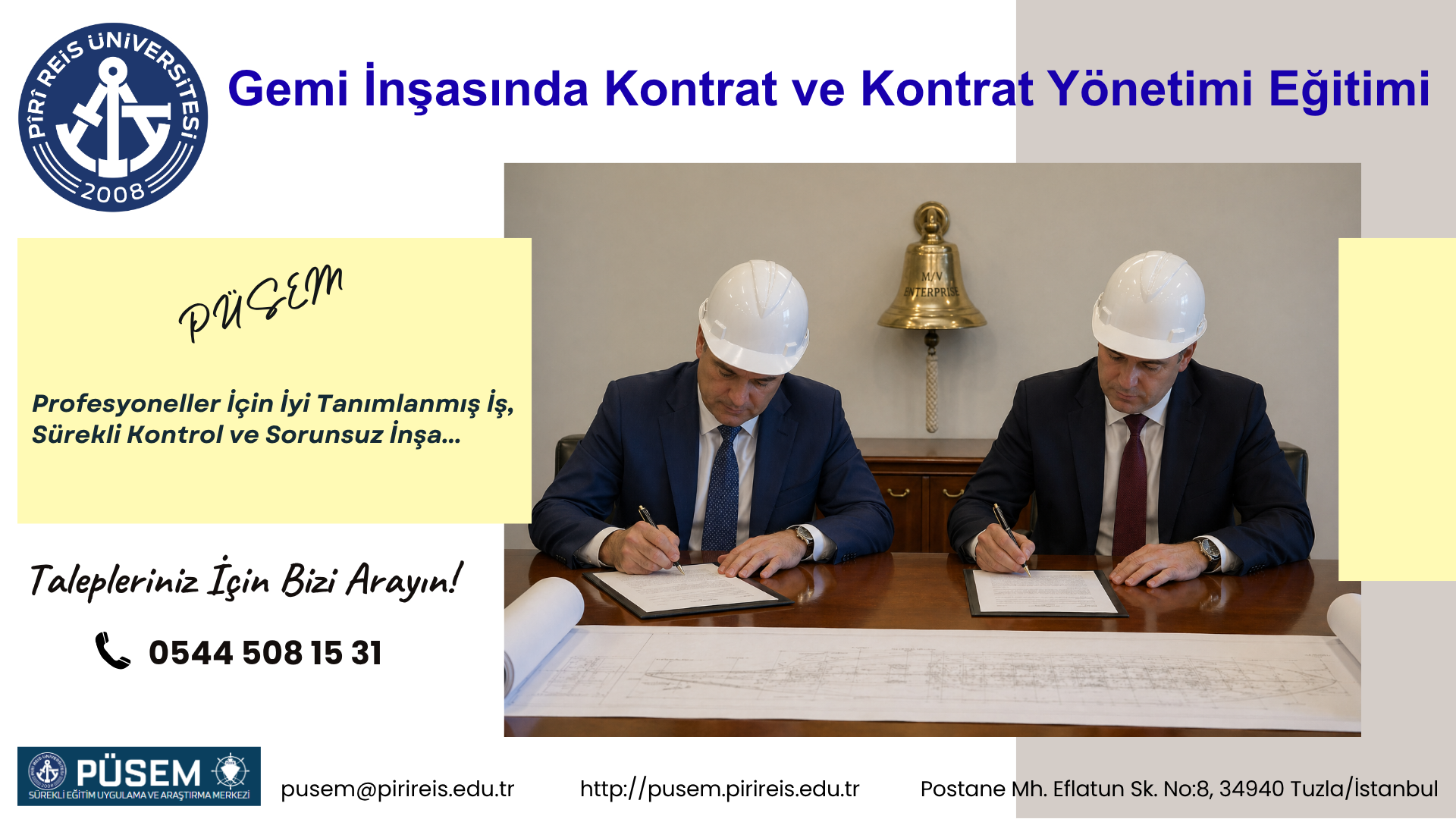 Gemi İnşasında Kontrat ve Kontrat Yönetimi Eğitimi